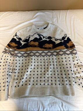 Old Navy Bison Knit Sweater Large